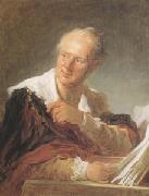 Jean Honore Fragonard Portrait of Diderot (mk05) oil on canvas